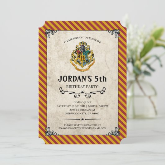 Harry Potter Birthday Einladung (Stehend Vorderseite)