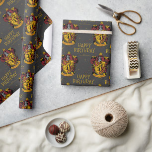 Harry Potter Birthday   Grauffindor-Halbpension Geschenkpapier