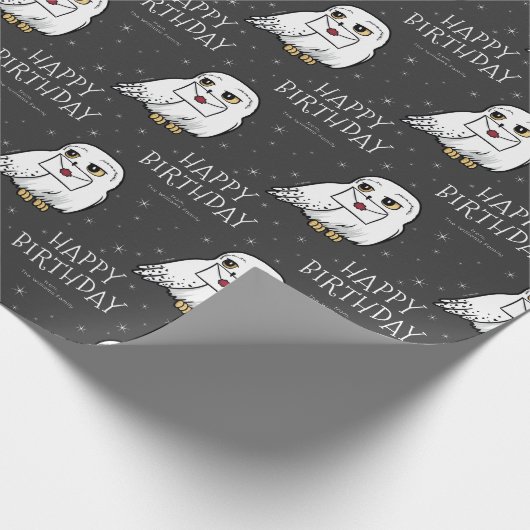 Harry Potter Birthday | Hedwig Chalkboard Geschenkpapier (Ecke)