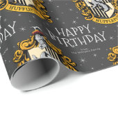 Harry Potter Birthday | Hufflepuff Chalkboard Geschenkpapier (Rolleneckpunkt)