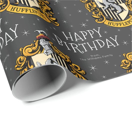 Harry Potter Birthday | Hufflepuff Chalkboard Geschenkpapier (Rolleneckpunkt)