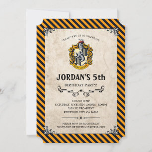 Harry Potter Birthday   Hufflepuff Einladung