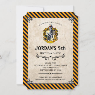 Harry Potter Birthday | Hufflepuff Einladung