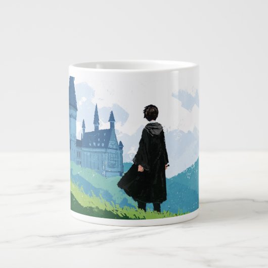 HARRY POTTER™ Blick auf das Schloss HOGWARTS™ Jumbo-Tasse (Vorderseite)