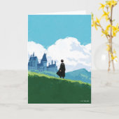 HARRY POTTER™ Blick auf das Schloss HOGWARTS™ Karte (Gelbe Blume)