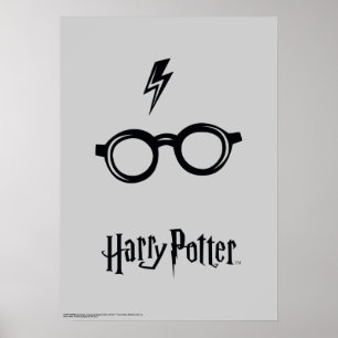 Harry Potter   Blitz-Narbe und Brille Poster