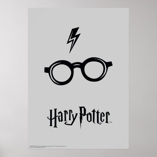Harry Potter | Blitz-Narbe und Brille Poster (Vorne)