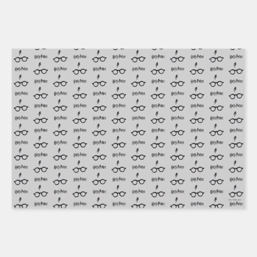 Harry Potter | Blitzspur und Brille Geschenkpapier Set (Vorderseite 2)