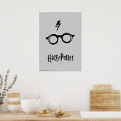 Harry Potter | Blitzspur und Brille Poster (Küche)