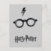 Harry Potter | Blitzspur und Brille Postkarte (Vorderseite)
