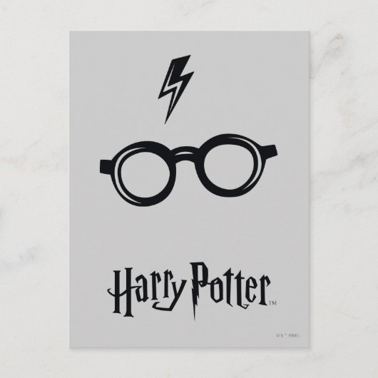 Harry Potter | Blitzspur und Brille Postkarte (Vorderseite)