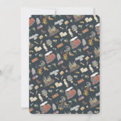 Harry Potter | Blumenzwerge Burg Hochzeit Einladung (Rückseite)