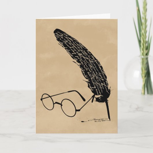 Harry Potter | Brille und Federhalter Karte (Vorderseite)