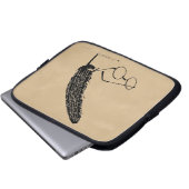 Harry Potter | Brille und Federhalter Laptopschutzhülle (Vorne Knopf)