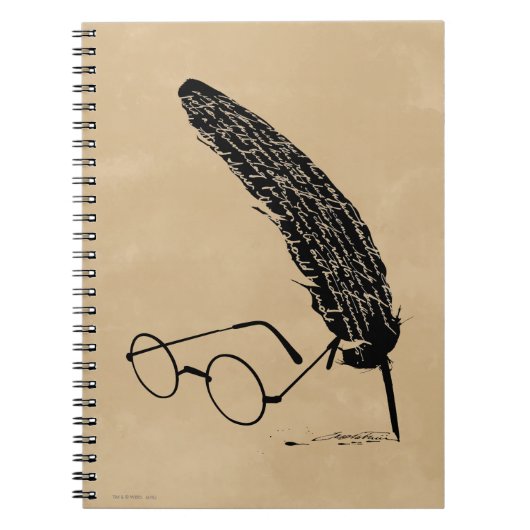 Harry Potter | Brille und Federhalter Notizblock (Vorderseite)
