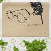 Harry Potter | Brille und Federkiel Geschirrtuch (Gefaltet)