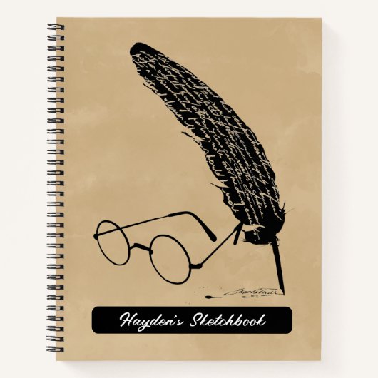Harry Potter | Brille und Federzeichnung Notizblock (Vorderseite)