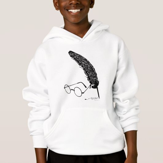 Harry Potter | Brille und Quill Hoodie (Vorderseite)