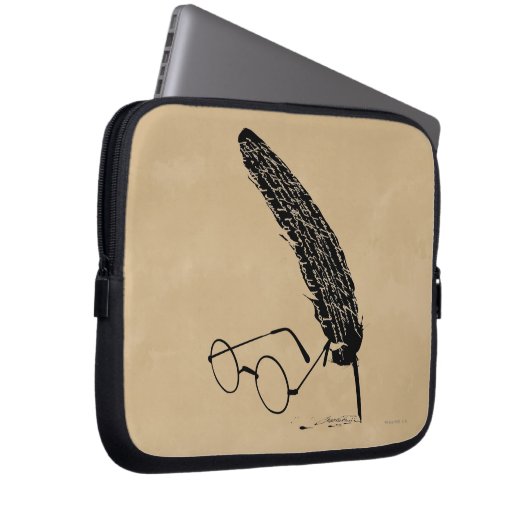 Harry Potter | Brille und Quill Laptopschutzhülle (Vorne Rechts)