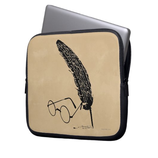 Harry Potter | Brille und Quill Laptopschutzhülle (Vorderseite Links)