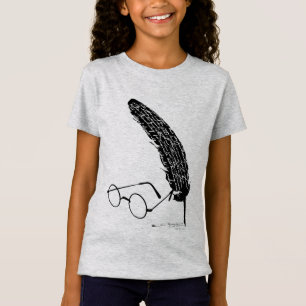 Harry Potter Brille und Quill T-Shirt
