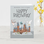 Harry Potter | Burg Hogwarts Geburtstag Karte (Gelbe Blume)