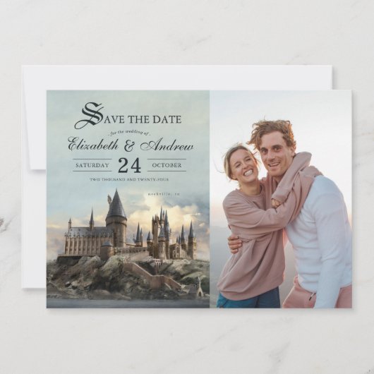 Harry Potter | Burg Hogwarts Save the Date Einladung (Vorderseite)