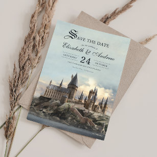Harry Potter   Burg Hogwarts Save the Date Einladung