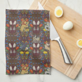 HARRY POTTER™ | Burgundy Watercolor Icon Muster Geschirrtuch (Viertel Falte)