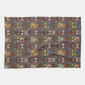 HARRY POTTER™ | Burgundy Watercolor Icon Muster Geschirrtuch (Horizontal)