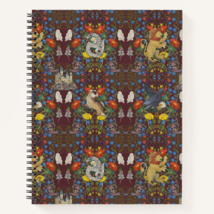 HARRY POTTER™   Burgundy Watercolor Icon Muster Notizblock