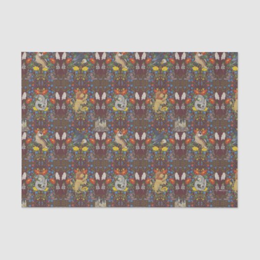 HARRY POTTER™ | Burgundy Watercolor Icon Muster Seidenpapier (Vorderseite)