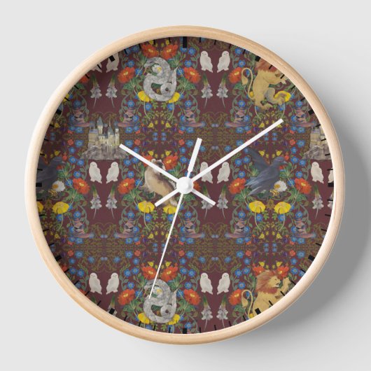 HARRY POTTER™ | Burgundy Watercolor Icon Muster Uhr (Vorderseite)