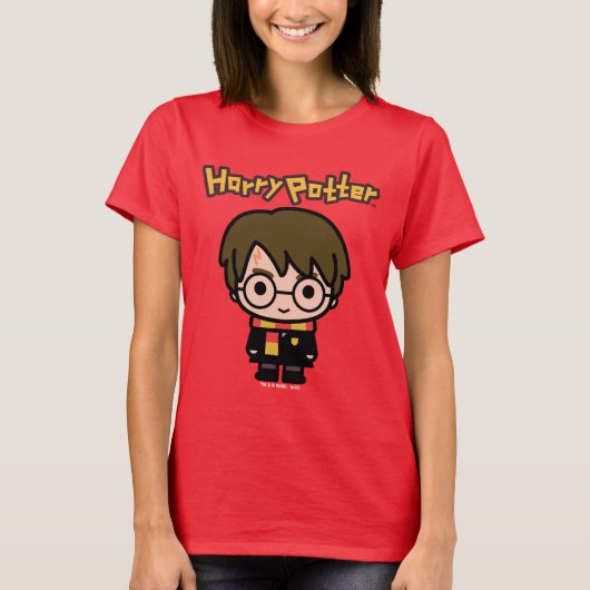 Harry Potter Cartoon Charakter Kunst T-Shirt (Vorderseite)