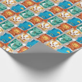 HARRY POTTER™ | CARTOON HOGWARTS™ HOUSTS™ GESCHENKPAPIER (Ecke)