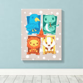 HARRY POTTER™ | CARTOON HOGWARTS™ HOUSTS™ LEINWANDDRUCK (Insitu (Holzboden))