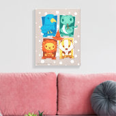 HARRY POTTER™ | CARTOON HOGWARTS™ HOUSTS™ LEINWANDDRUCK (Insitu (Wohnzimmer))