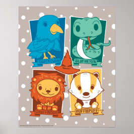 HARRY POTTER™ | CARTOON HOGWARTS™ HOUSTS™ POSTER