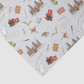 Harry Potter Cartoon Hogwarts Muster Seidenpapier (Ausschnitt)