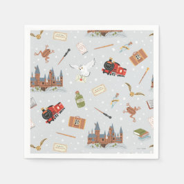 Harry Potter Cartoon Hogwarts Muster Serviette