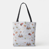 Harry Potter Cartoon Hogwarts Muster Tasche (Rückseite)