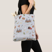 Harry Potter Cartoon Hogwarts Muster Tasche (Von Nahem)