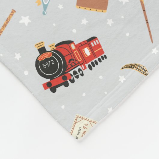 Harry Potter Cartoon Hogwarts Pattern Fleecedecke (Ecke)