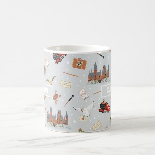 Harry Potter Cartoon Hogwarts Pattern Kaffeetasse (Mittel)