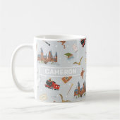 Harry Potter Cartoon Hogwarts Pattern Kaffeetasse (Links)