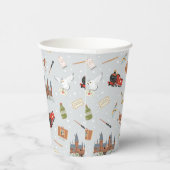 Harry Potter Cartoon Hogwarts Pattern Pappbecher (Rechts)