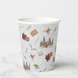 Harry Potter Cartoon Hogwarts Pattern Pappbecher