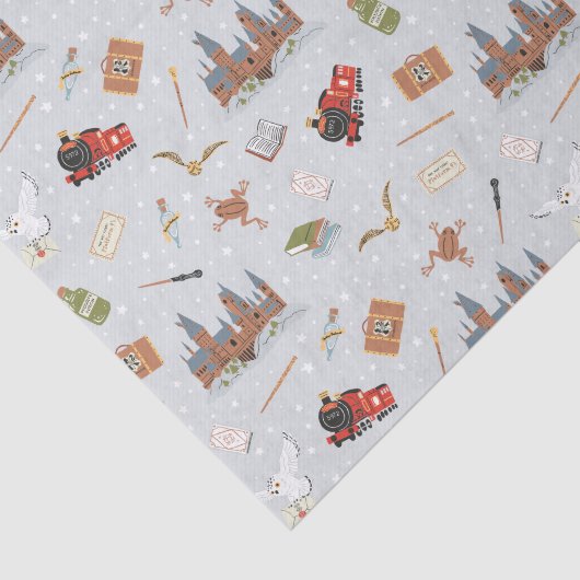 Harry Potter Cartoon Hogwarts Pattern Seidenpapier (Ausschnitt)