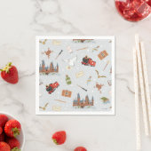 Harry Potter Cartoon Hogwarts Pattern Serviette (Beispiel)