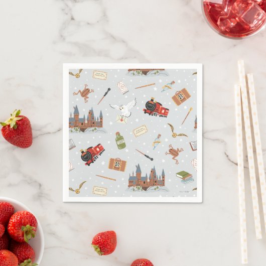 Harry Potter Cartoon Hogwarts Pattern Serviette (Beispiel)